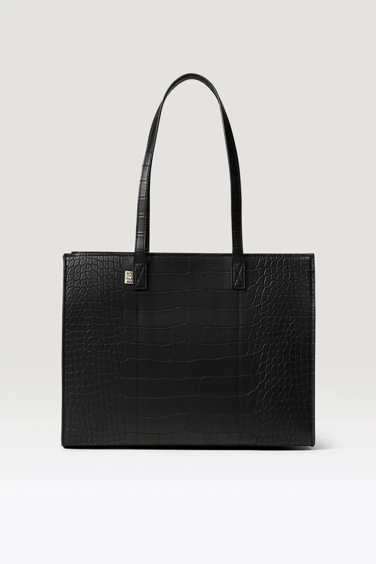 The Work Tote in Black Croc