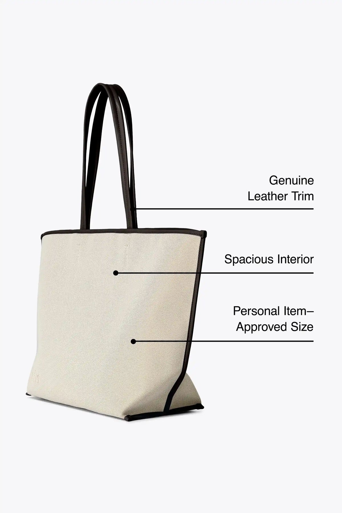 The Canvas and Leather Tote in Espresso